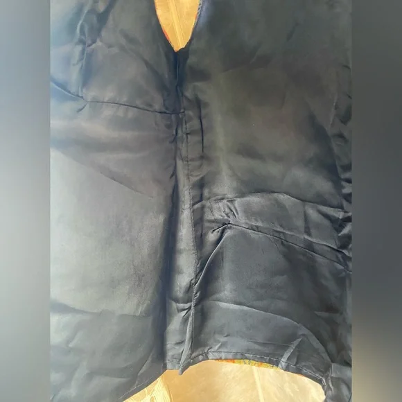 Trend Creations Handmade Floral Sleeveless Jacket Vest 70s Orange Green - Picture 5 of 9